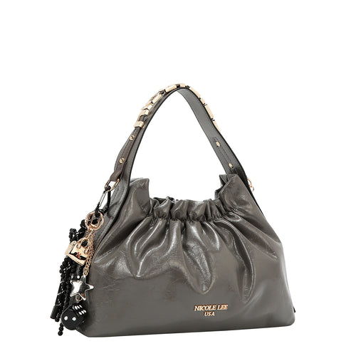 SHIMMER LUXE TOP HANDLE BAG