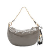 SHIMMER LUXE CRESCENT SHOULDER BAG