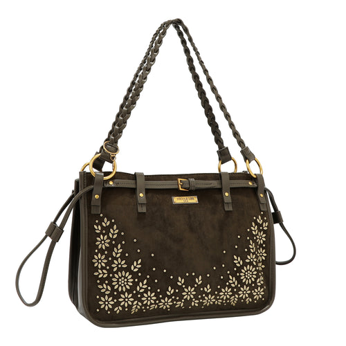 FLORAL LEAF TOTE BAG