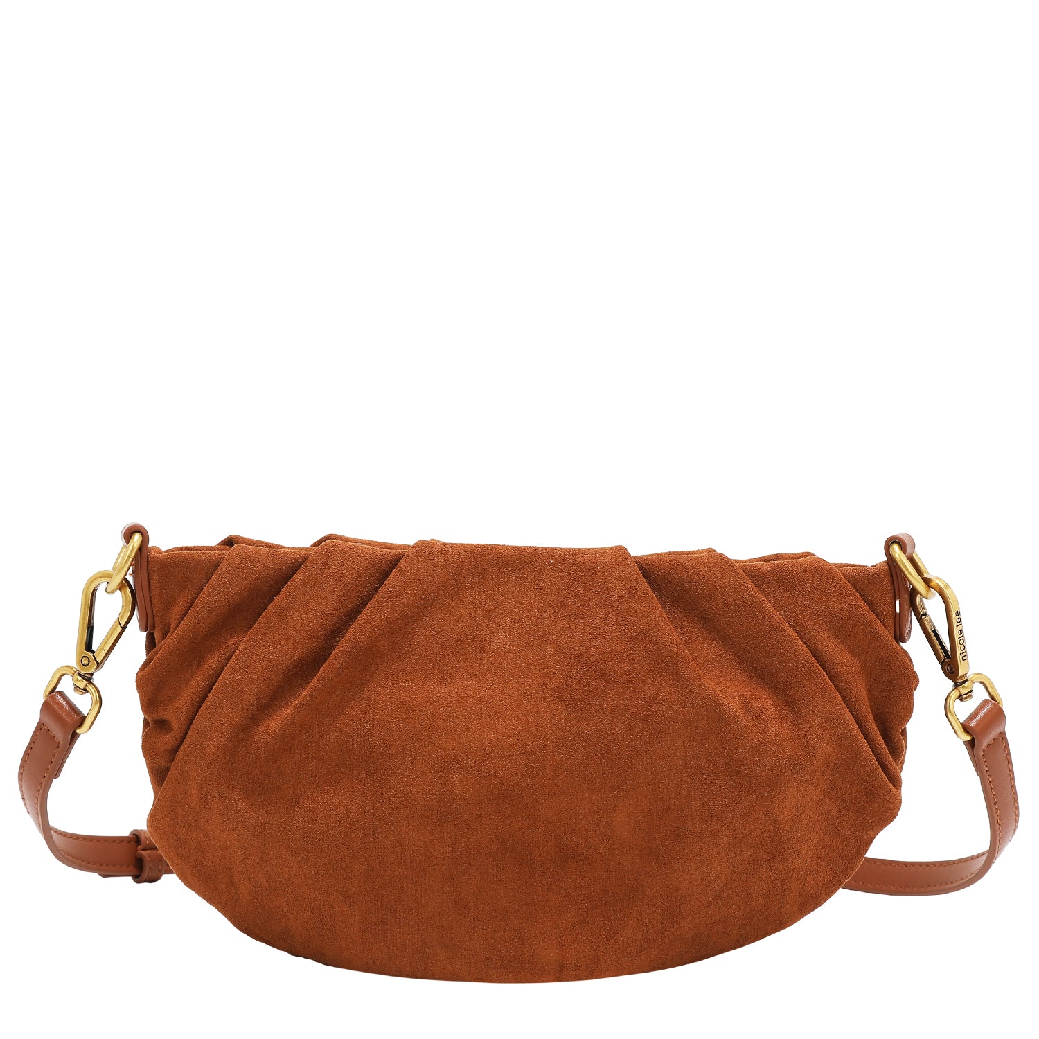 FLORAL LEAF RUCHED CROSSBODY