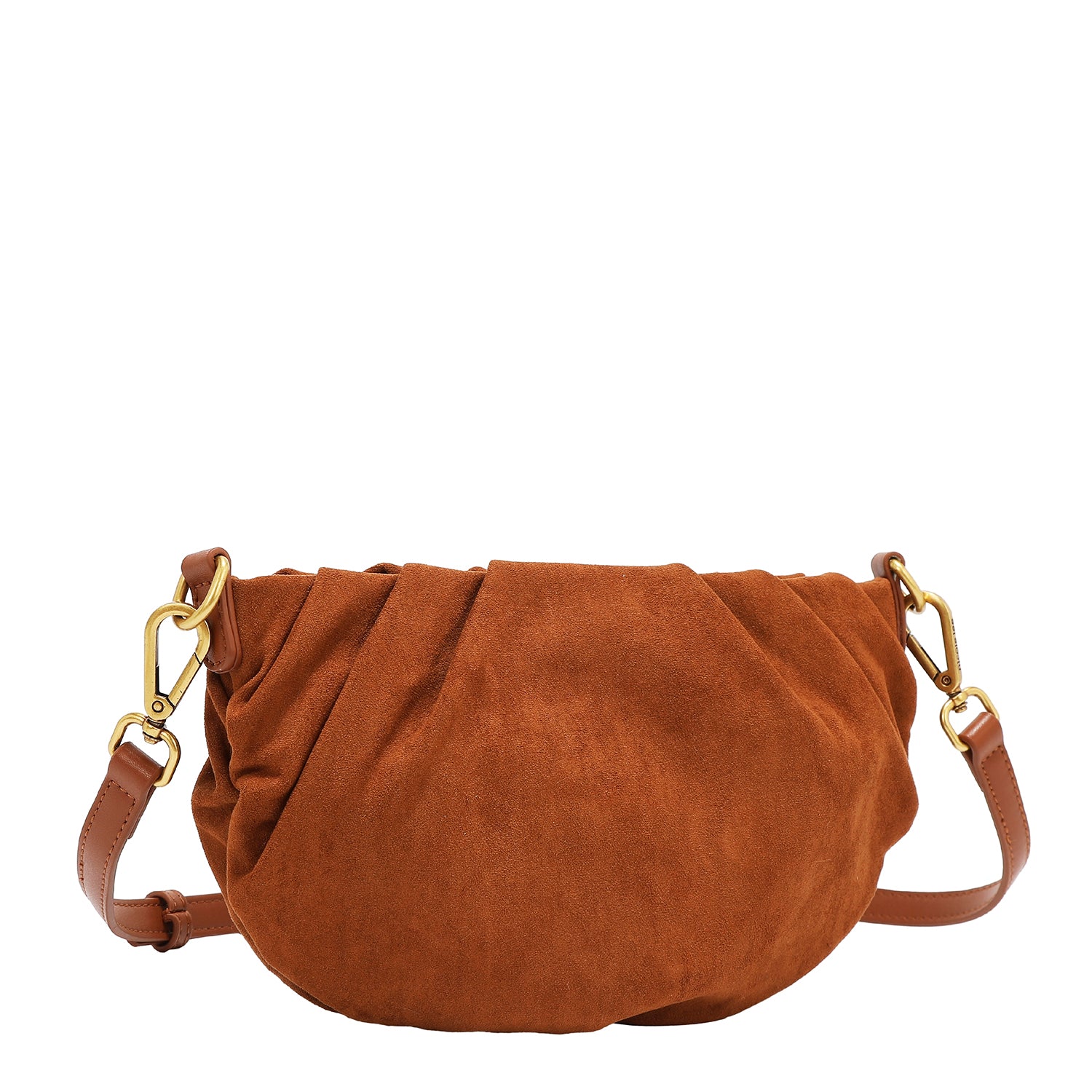 FLORAL LEAF RUCHED CROSSBODY