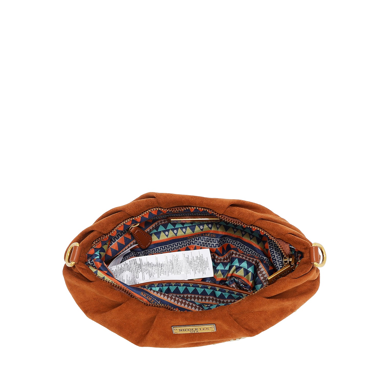 FLORAL LEAF RUCHED CROSSBODY