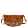 FLORAL LEAF RUCHED CROSSBODY