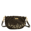 FLORAL LEAF RUCHED CROSSBODY