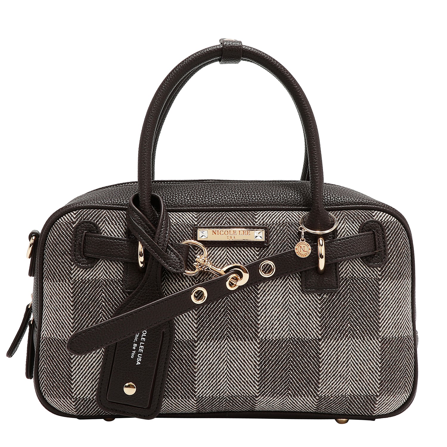 CHIC CHECK BOSTON BAG