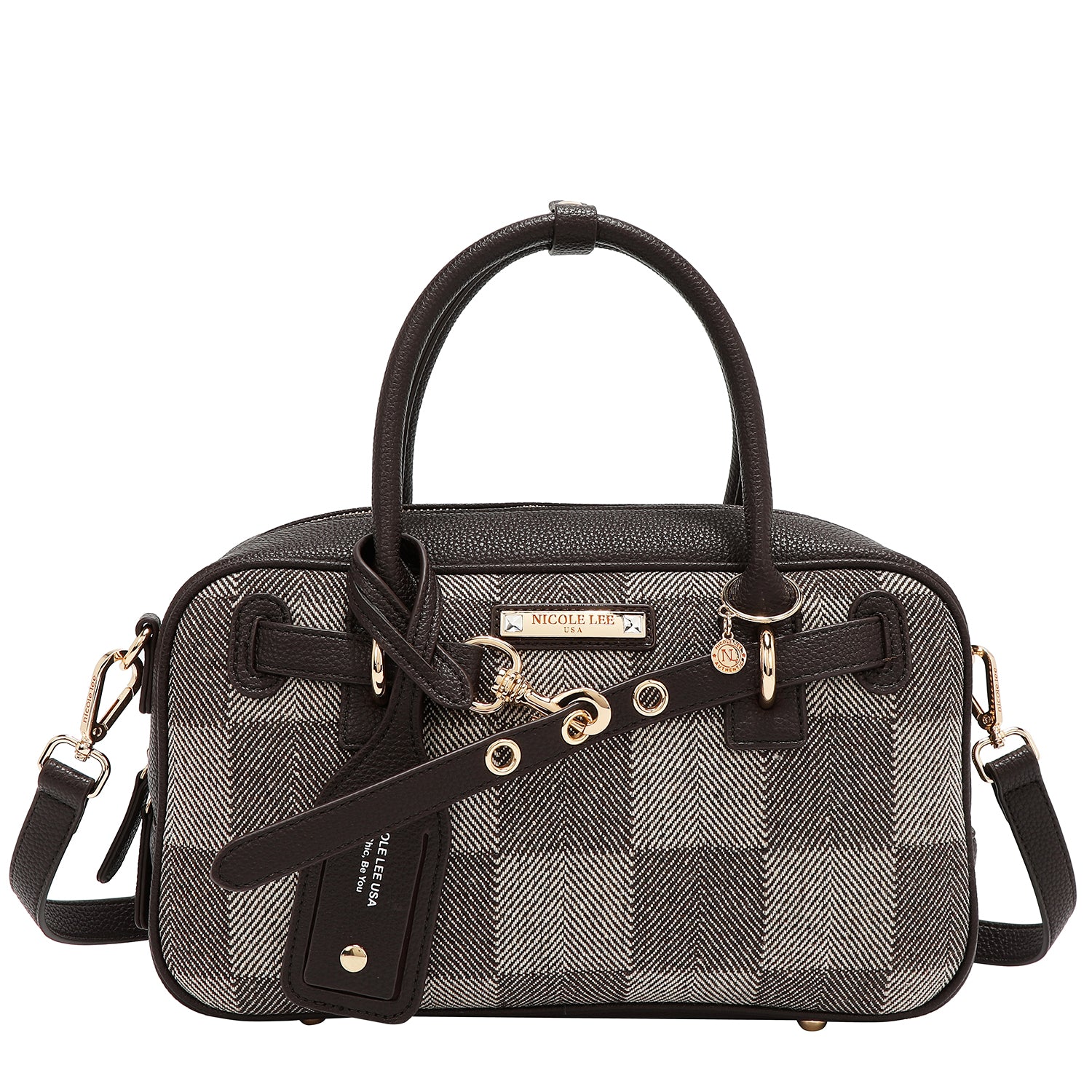 CHIC CHECK BOSTON BAG
