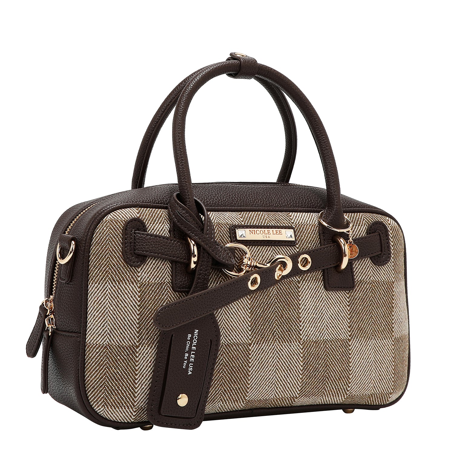 CHIC CHECK BOSTON BAG