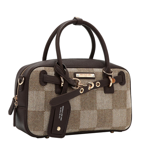 CHIC CHECK BOSTON BAG