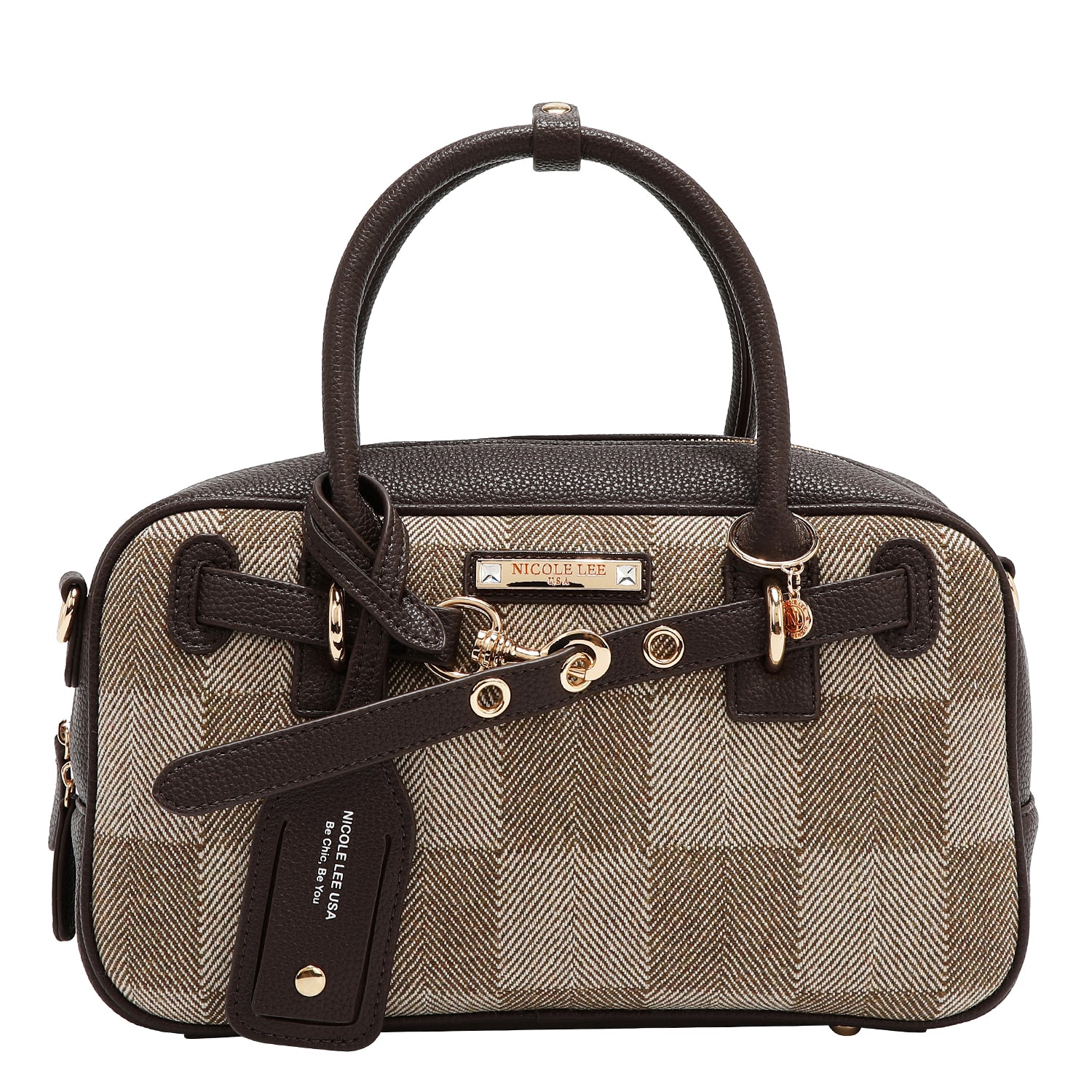 CHIC CHECK BOSTON BAG