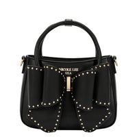 STUDDED BOW HANDBAG