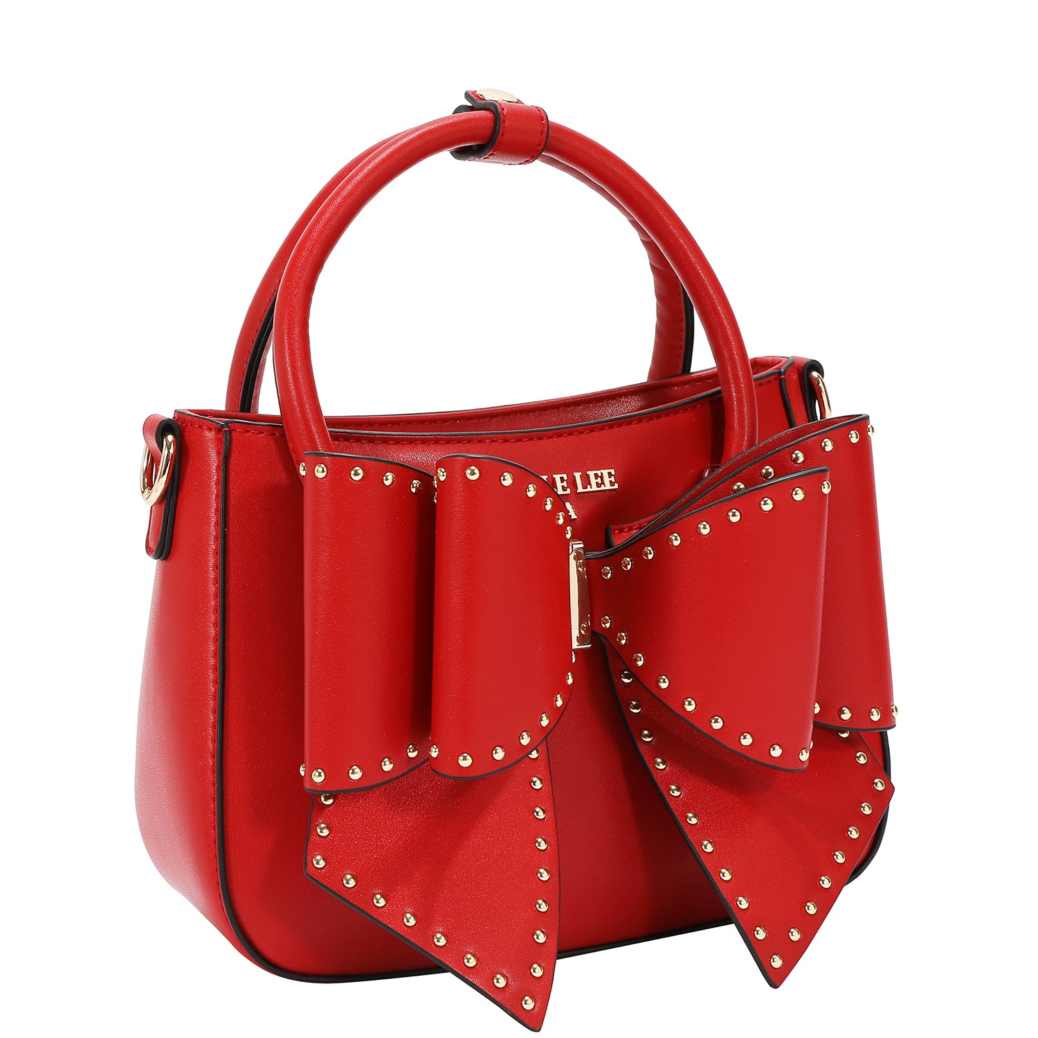 STUDDED BOW HANDBAG