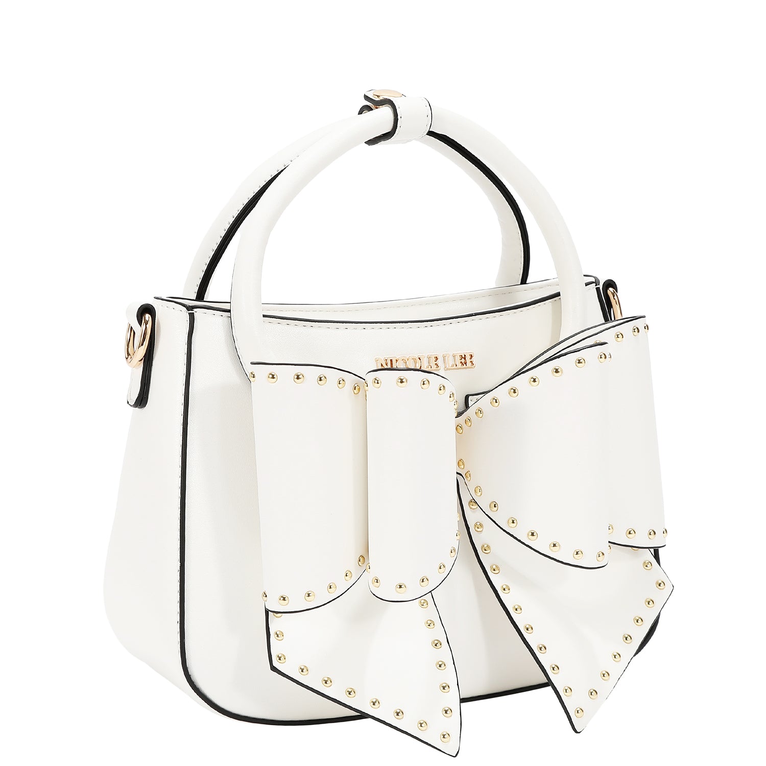 STUDDED BOW HANDBAG