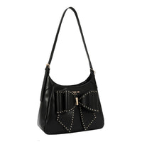 STUDDED BOW SHOULDER BAG