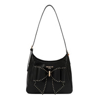 STUDDED BOW SHOULDER BAG