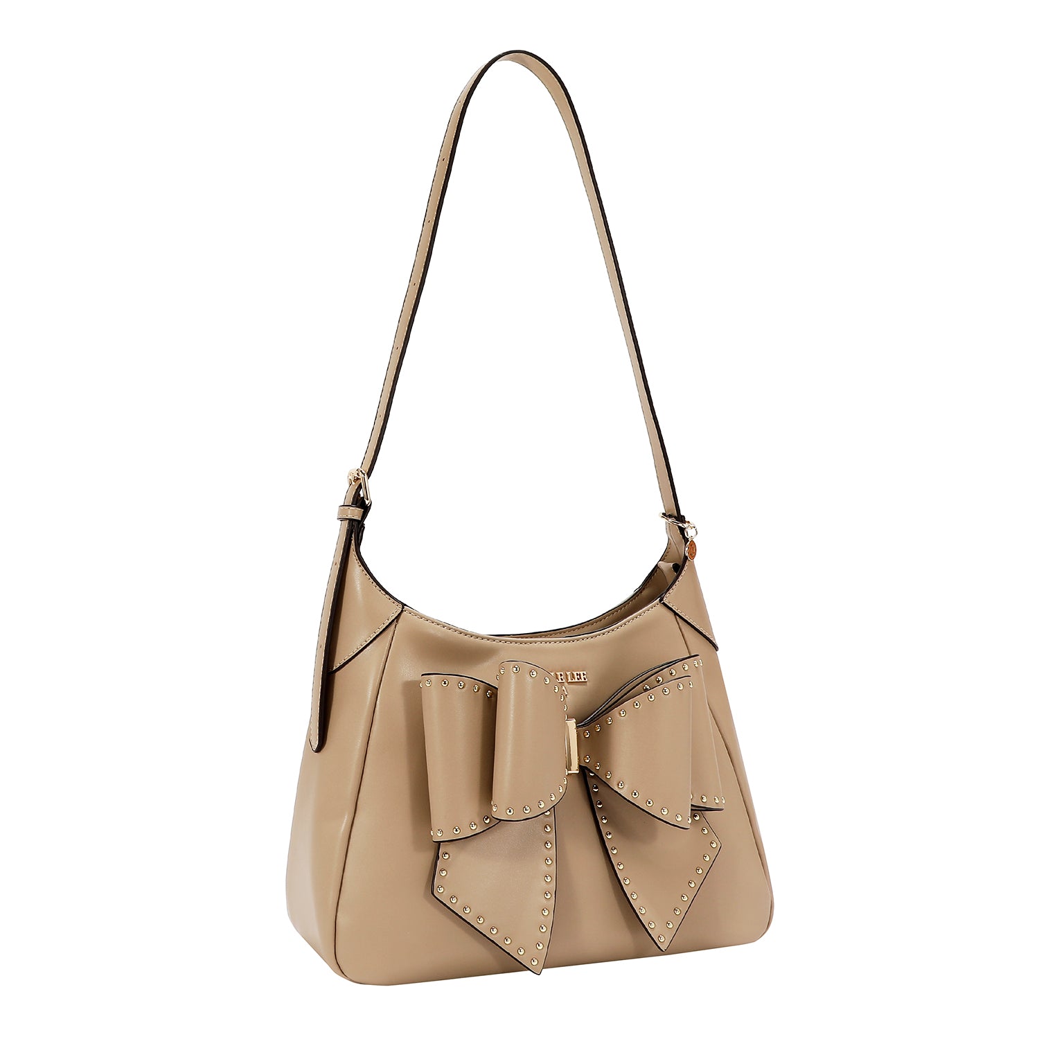 STUDDED BOW SHOULDER BAG