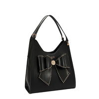 STUDDED BOW HOBO BAG