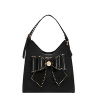 STUDDED BOW HOBO BAG