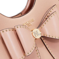 STUDDED BOW HOBO BAG