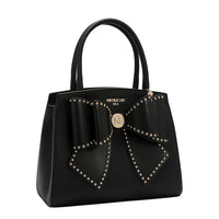 STUDDED BOW SATCHEL BAG