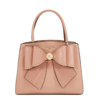 STUDDED BOW SATCHEL BAG
