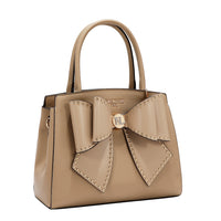 STUDDED BOW SATCHEL BAG