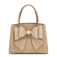 STUDDED BOW SATCHEL BAG