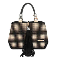 STUDDED GLAM SATCHEL BAG