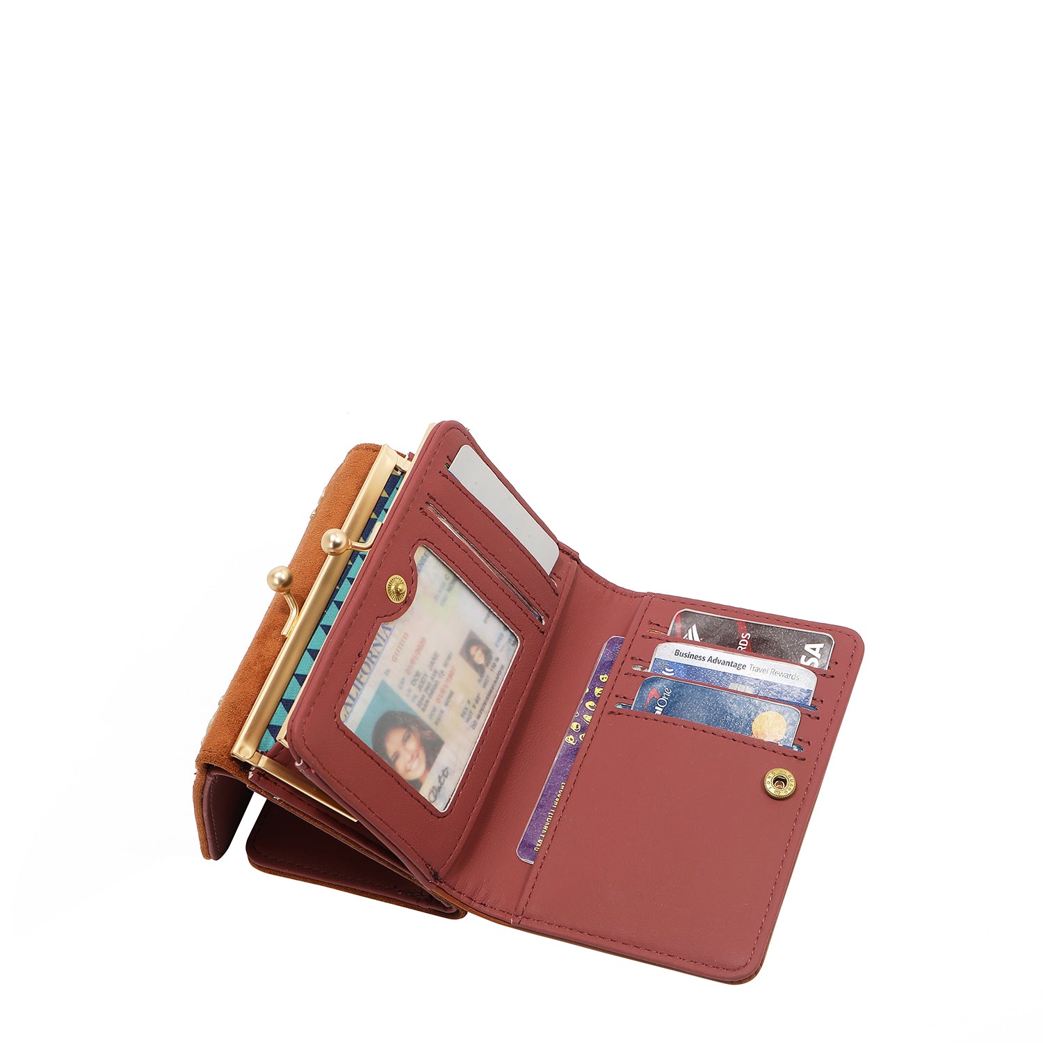 FLORAL LEAF COMPACT WALLET