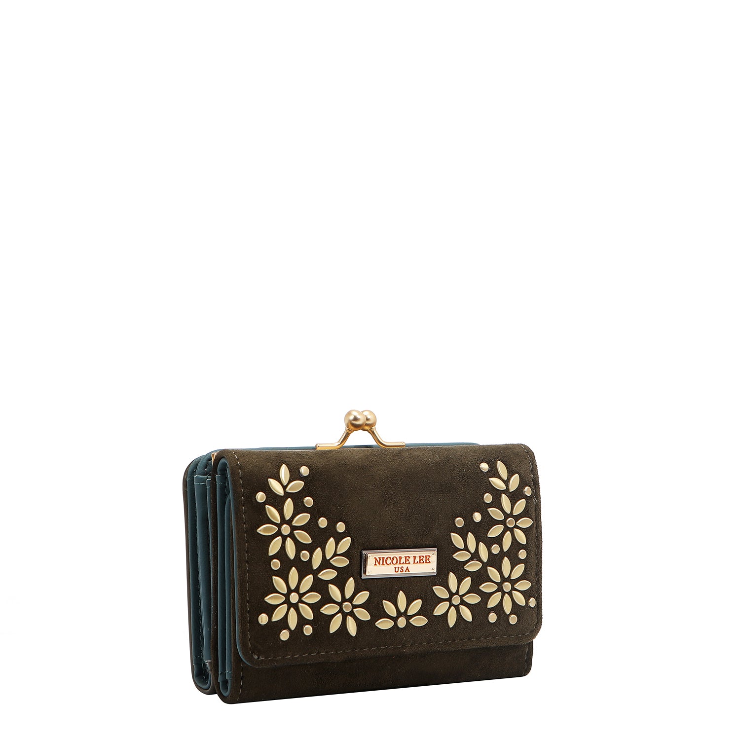 FLORAL LEAF COMPACT WALLET