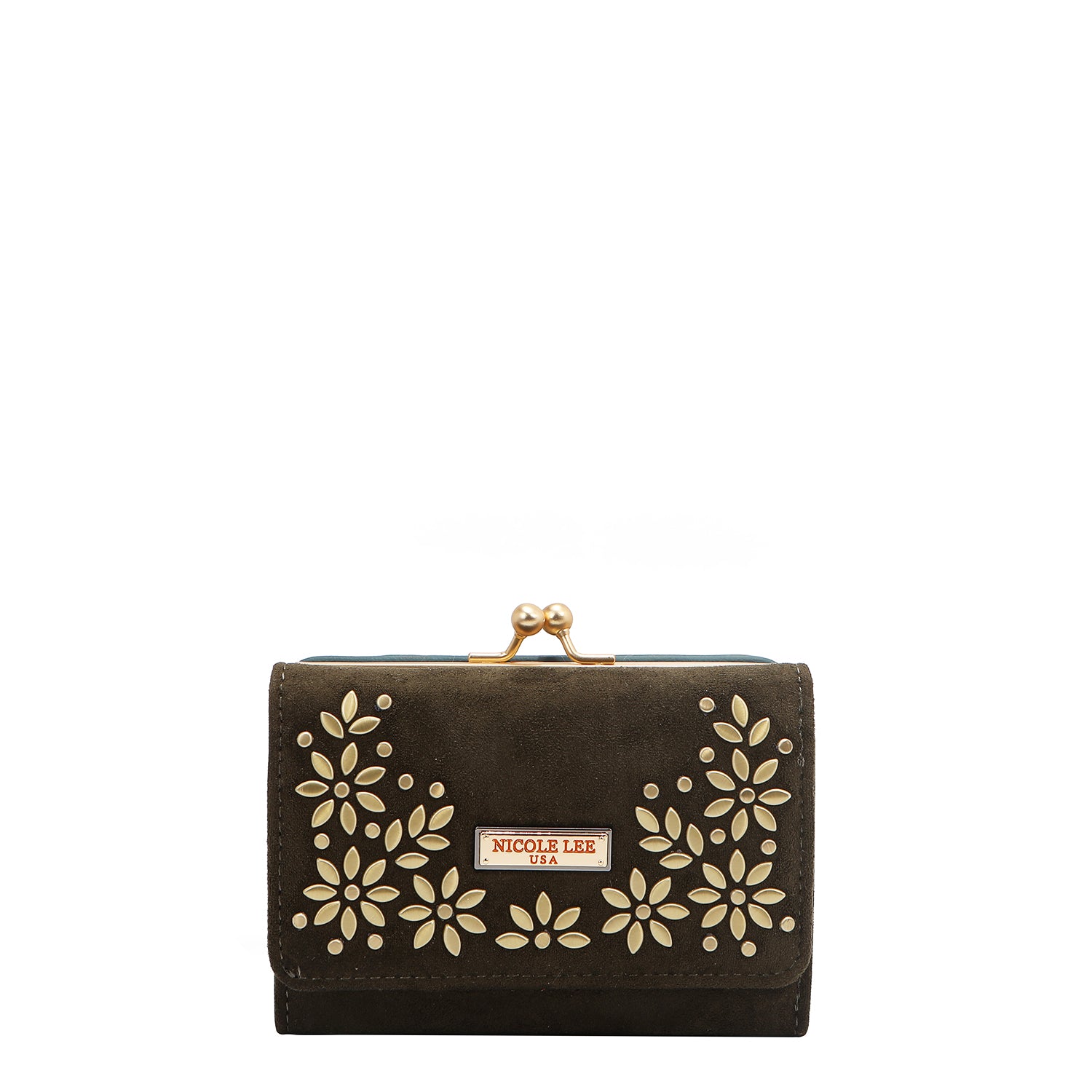 FLORAL LEAF COMPACT WALLET
