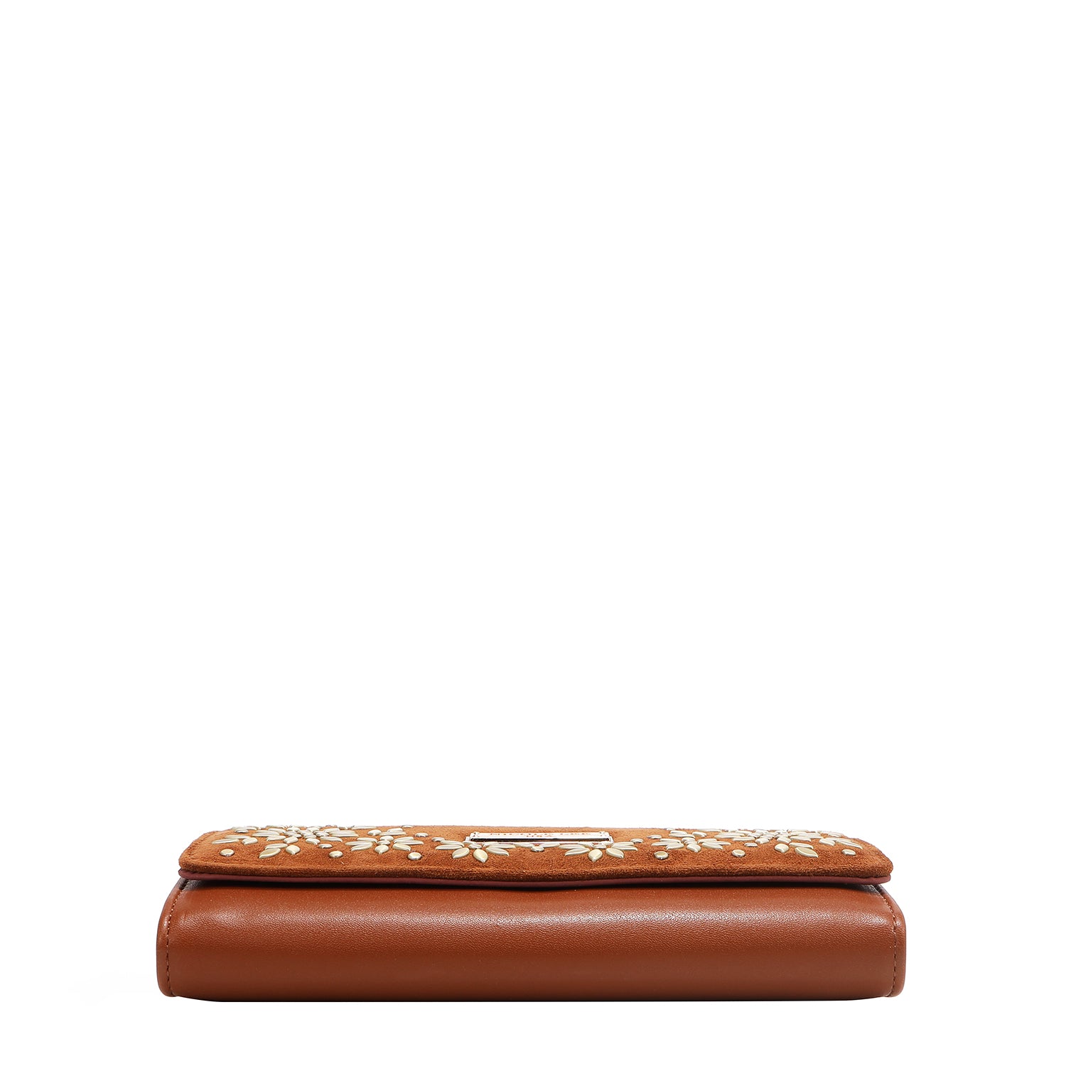 FLORAL LEAF TRIFOLD LONG WALLET