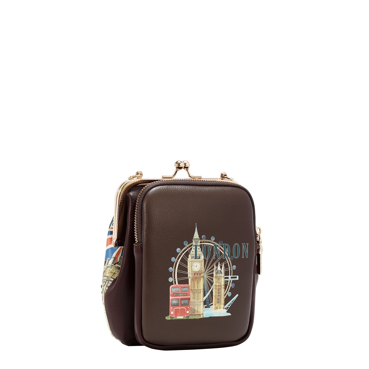 KISS LOCK 2 COMPARTMENT CROSSBODY BAG
