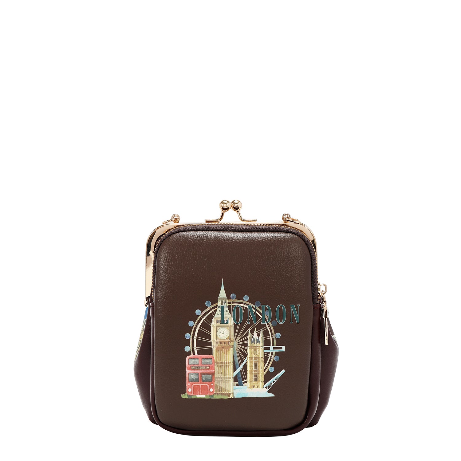 KISS LOCK 2 COMPARTMENT CROSSBODY BAG
