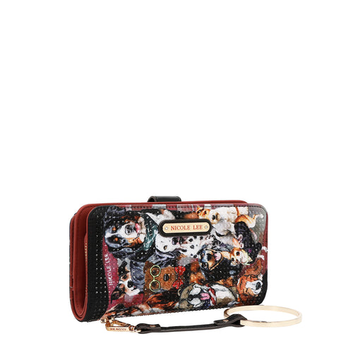 NL SIGNATURE BIFOLD WALLET WRISTLET