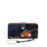 NL SIGNATURE BIFOLD WALLET WRISTLET