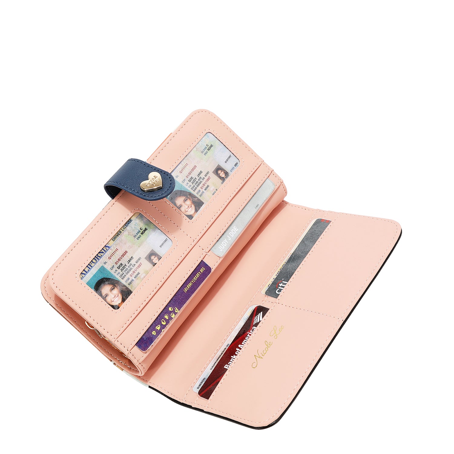 NL SIGNATURE BIFOLD WALLET WRISTLET