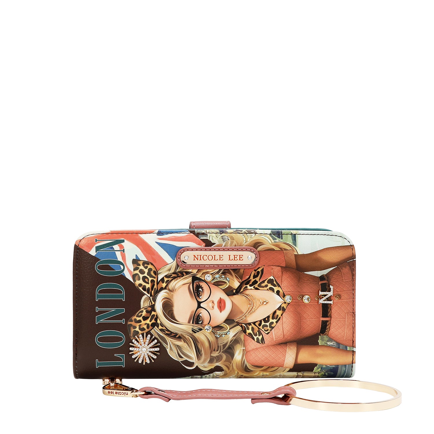 NL SIGNATURE BIFOLD WALLET WRISTLET