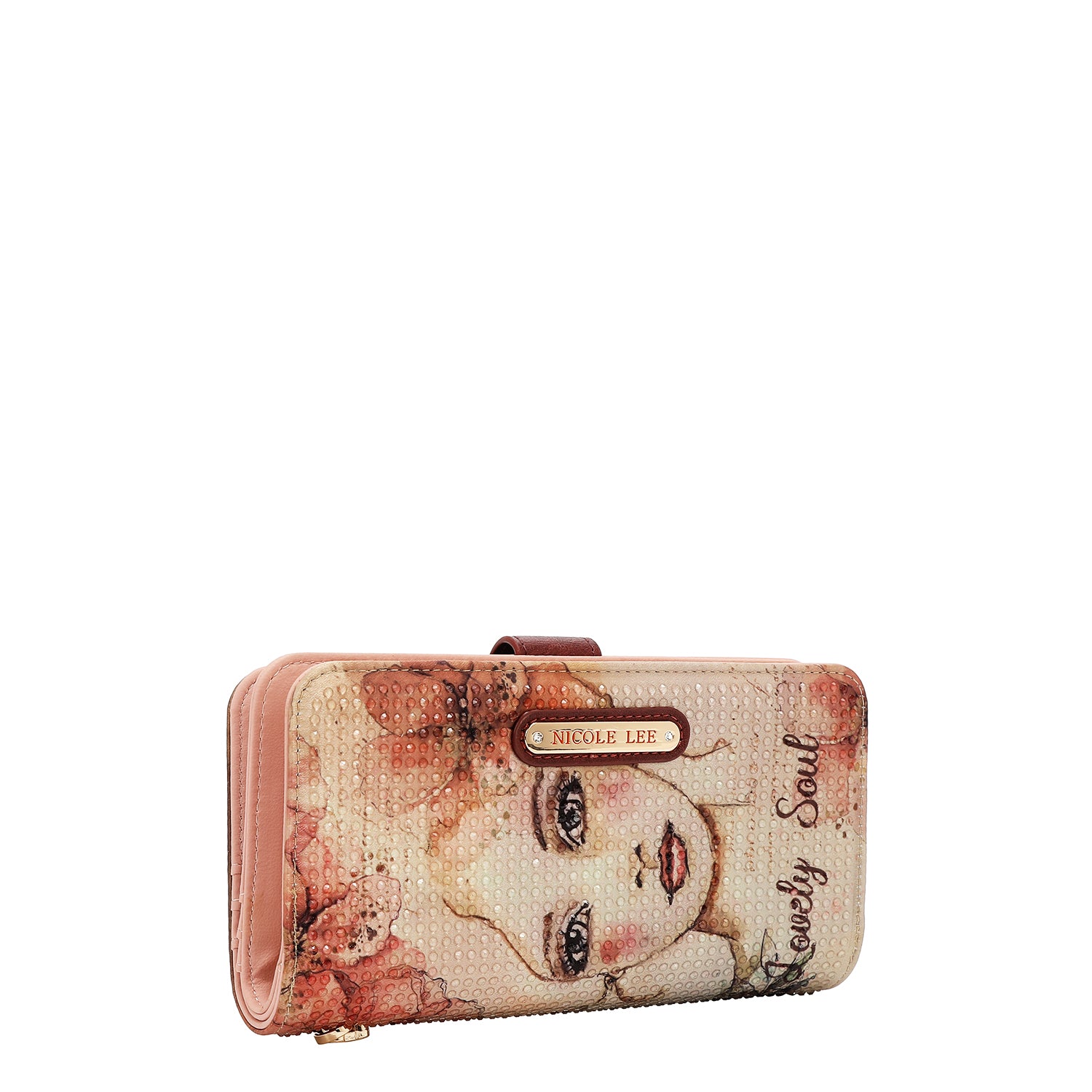 NL SIGNATURE BIFOLD WALLET WRISTLET