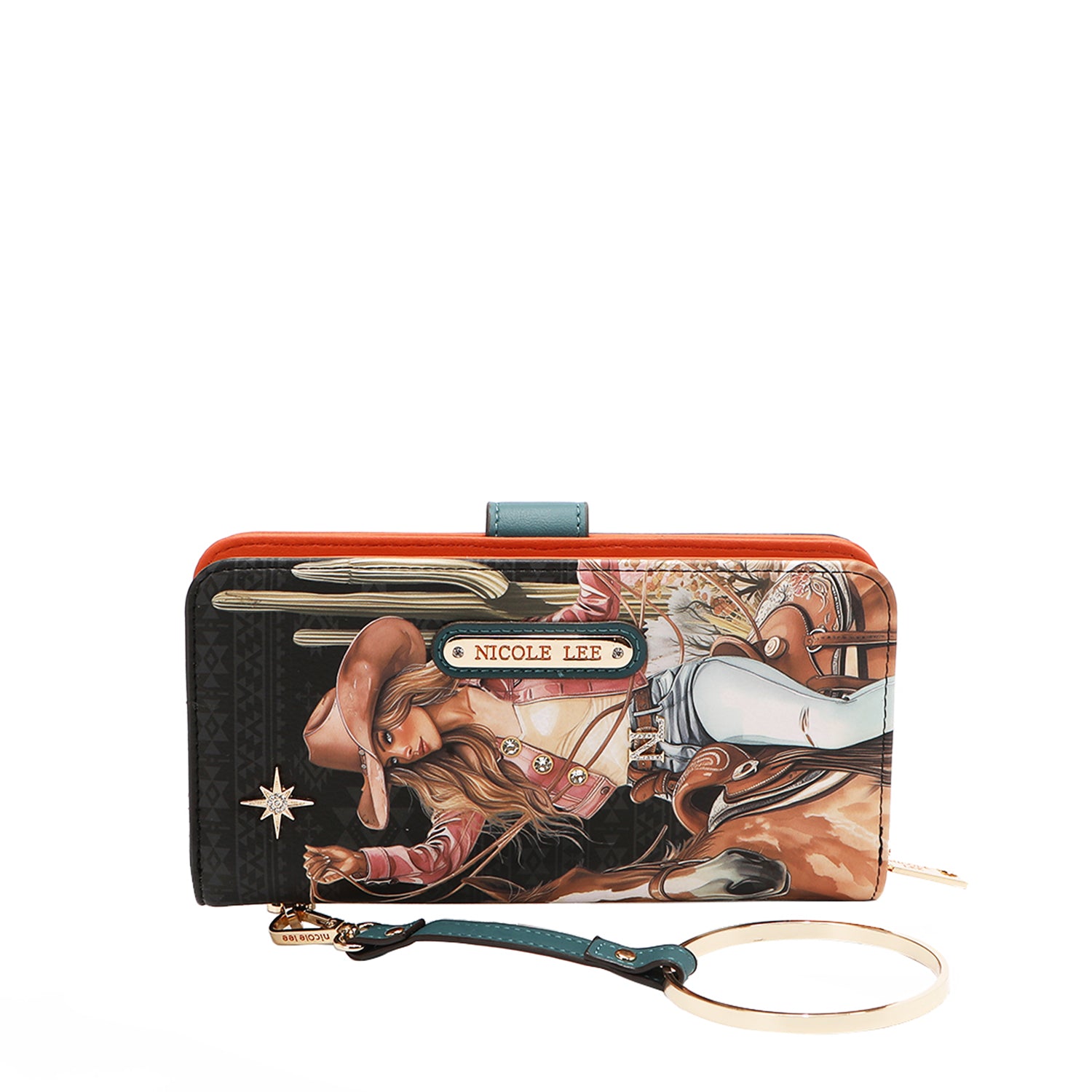 NL SIGNATURE BIFOLD WALLET WRISTLET