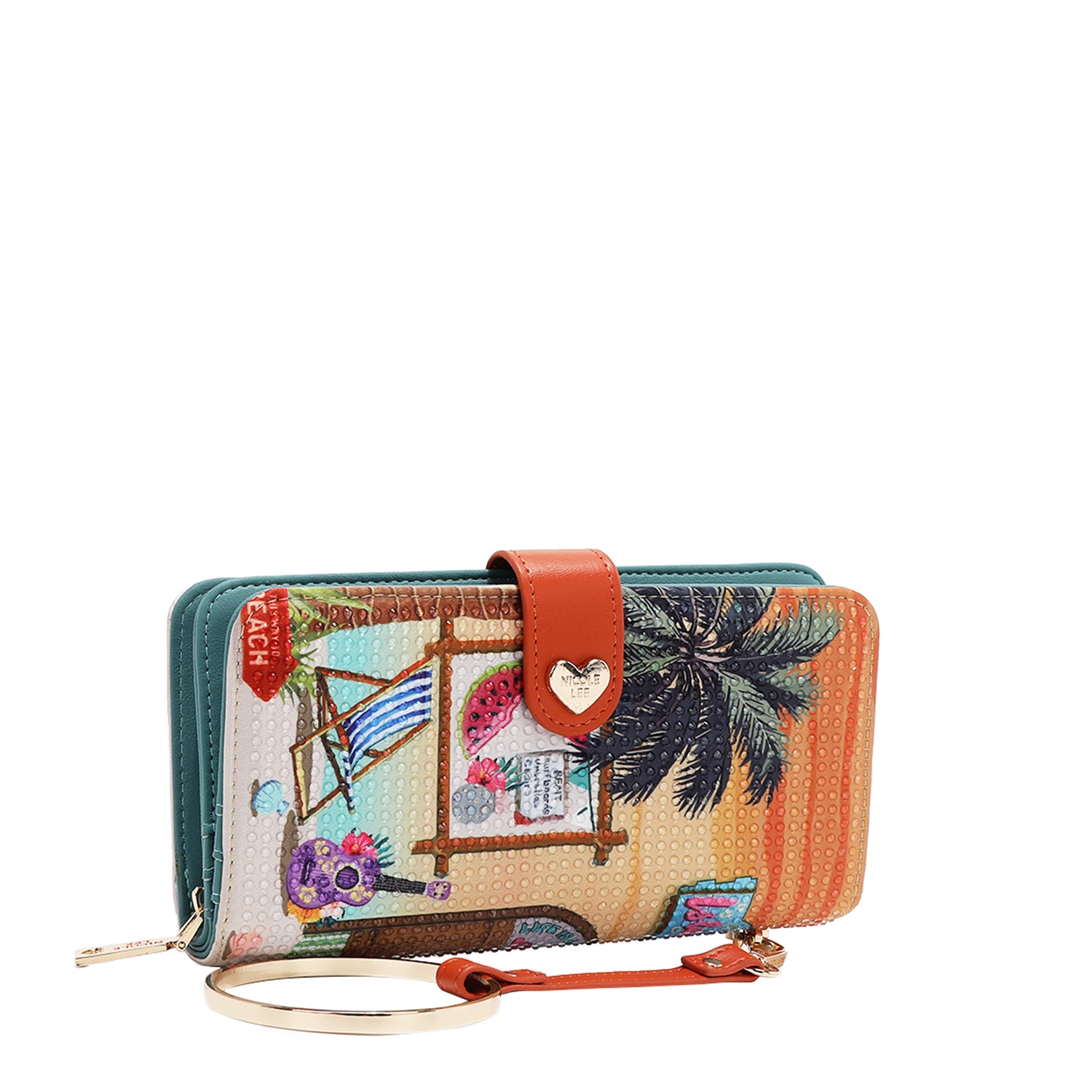 NL SIGNATURE BIFOLD WALLET WRISTLET