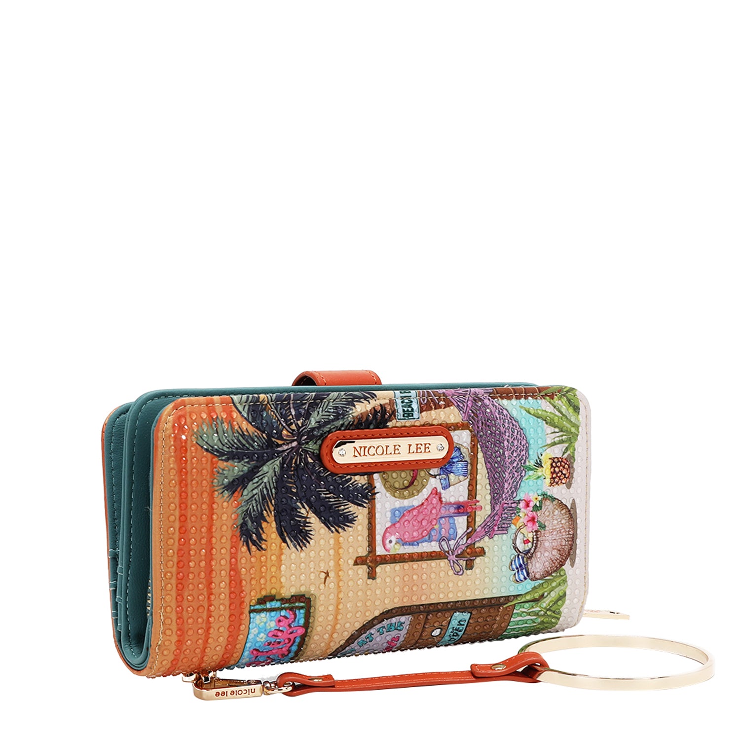 NL SIGNATURE BIFOLD WALLET WRISTLET