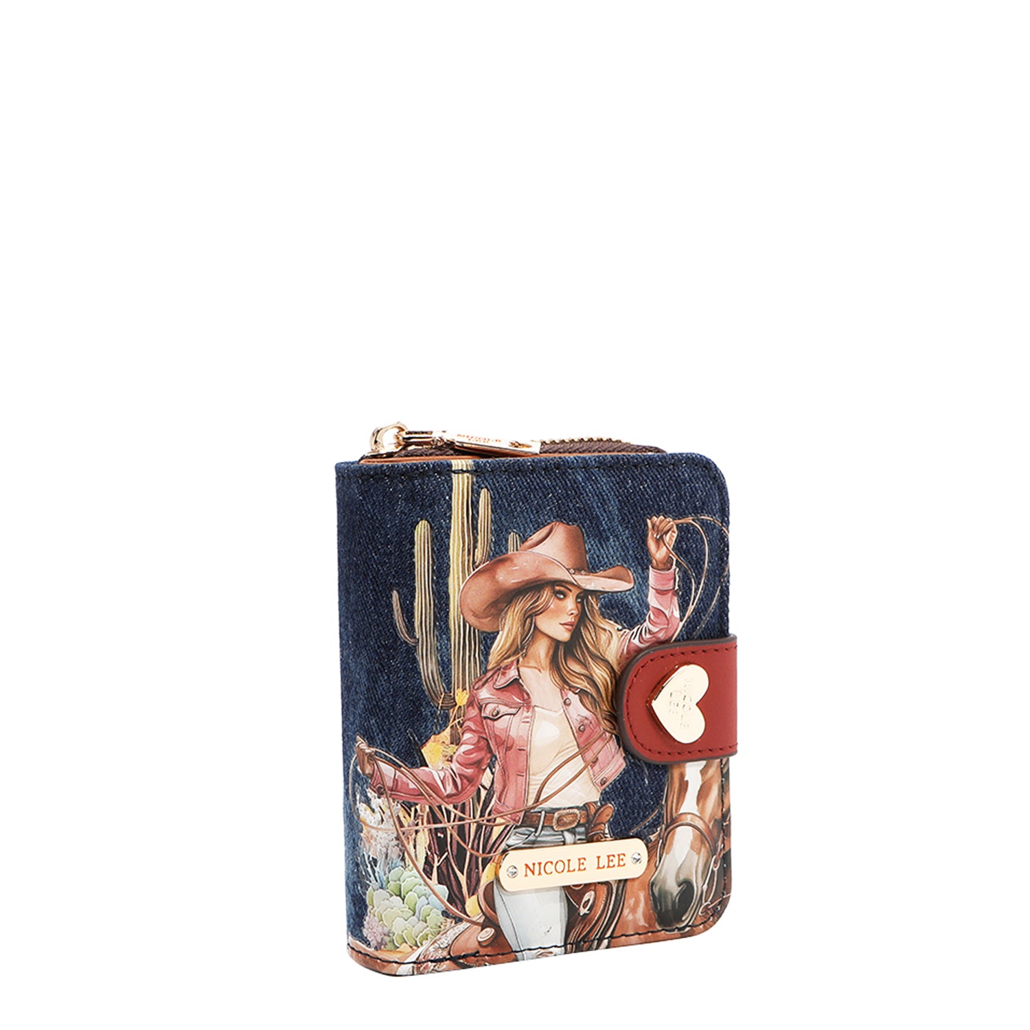 DENIM HEART BIFOLD WALLET