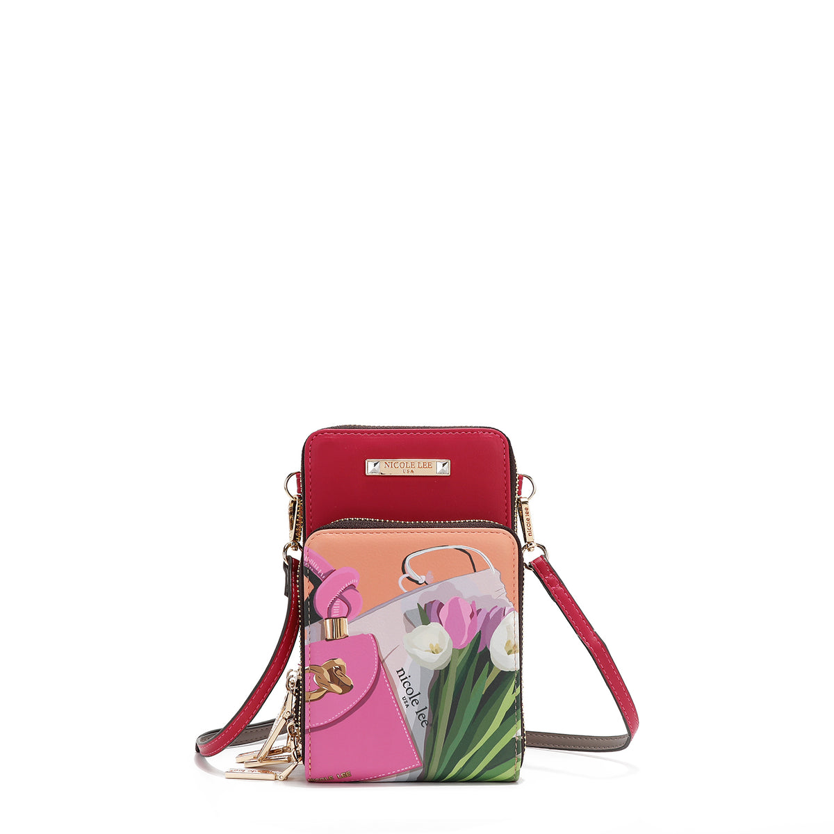 MULTI-ZIP PHONE CASE CROSSBODY