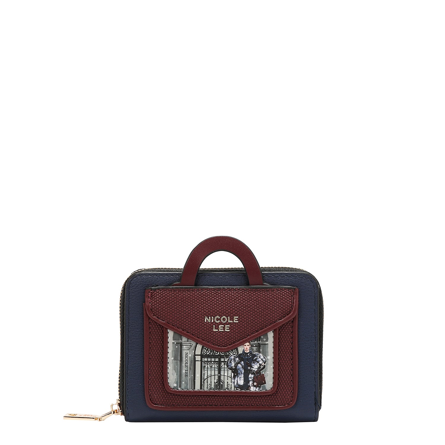 MINI COMPACT BRIEFCASE ZIP WALLET