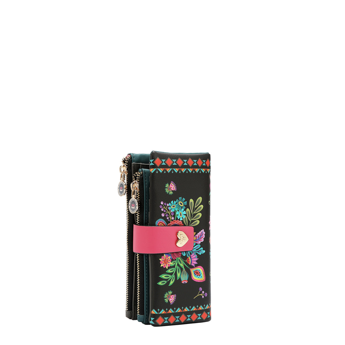 SNAP CLOSURE LAYERED WALLET
