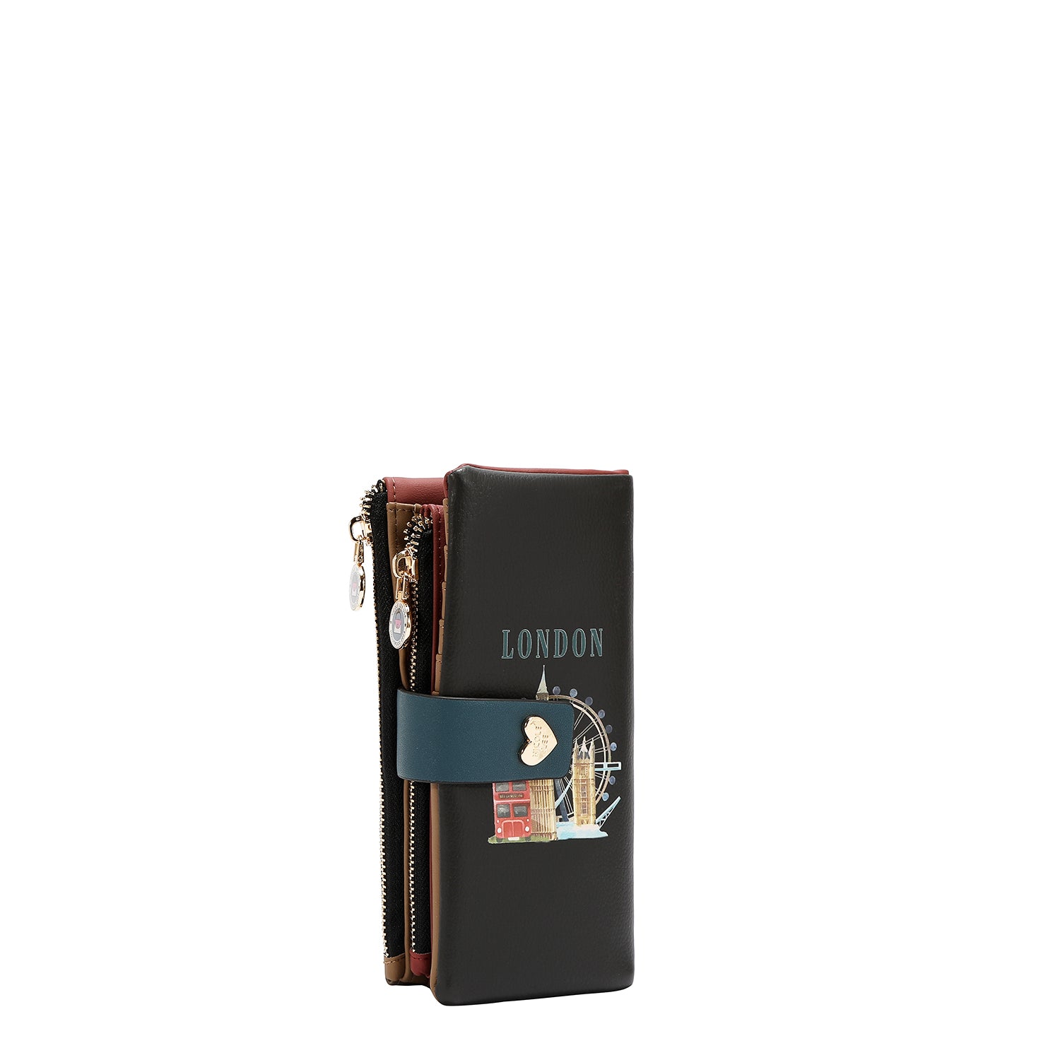 SNAP CLOSURE LAYERED WALLET