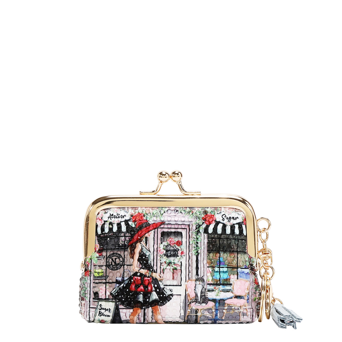 KISS LOCK COIN PURSE KEYCHAIN