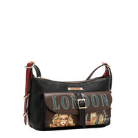 LONDON EYE 5 PC CONVERTIBLE BAG / BACKPACK SET (LARGE CONVERTIBLE BAG / BACKPACK, CROSSBODY, POUCH, COINPURSE, WALLET)