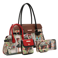 SUGAR DAY 5PC SET (HANDBAG, CROSSBODY, POUCH, COINPURSE, WALLET)