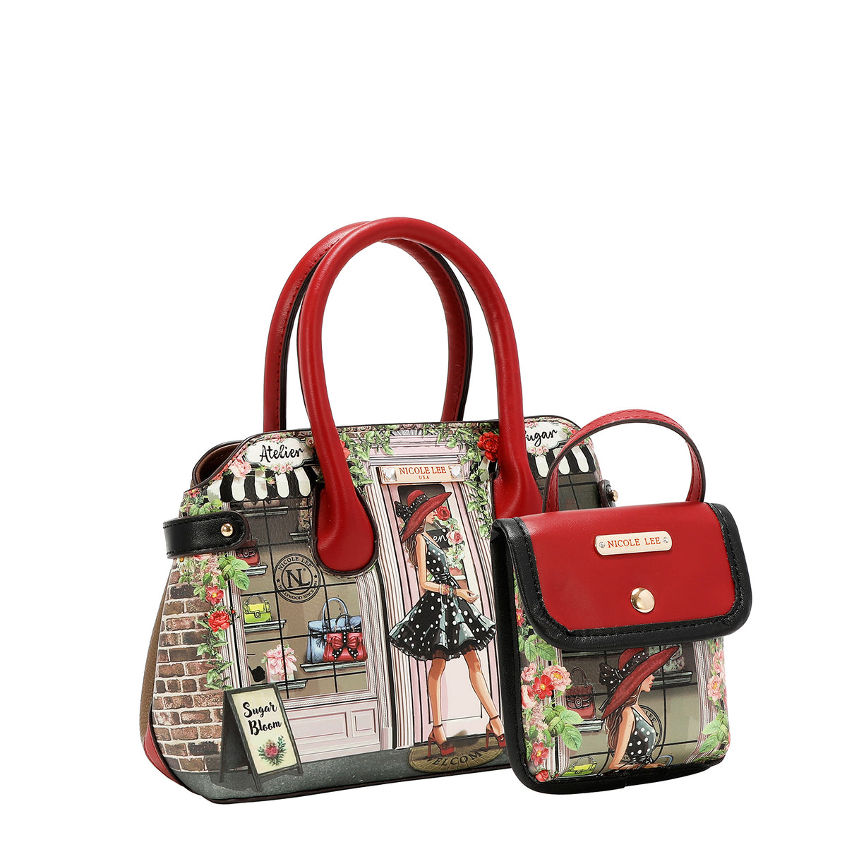 SUGAR DAY 5PC SET (HANDBAG, CROSSBODY, POUCH, COINPURSE, WALLET)